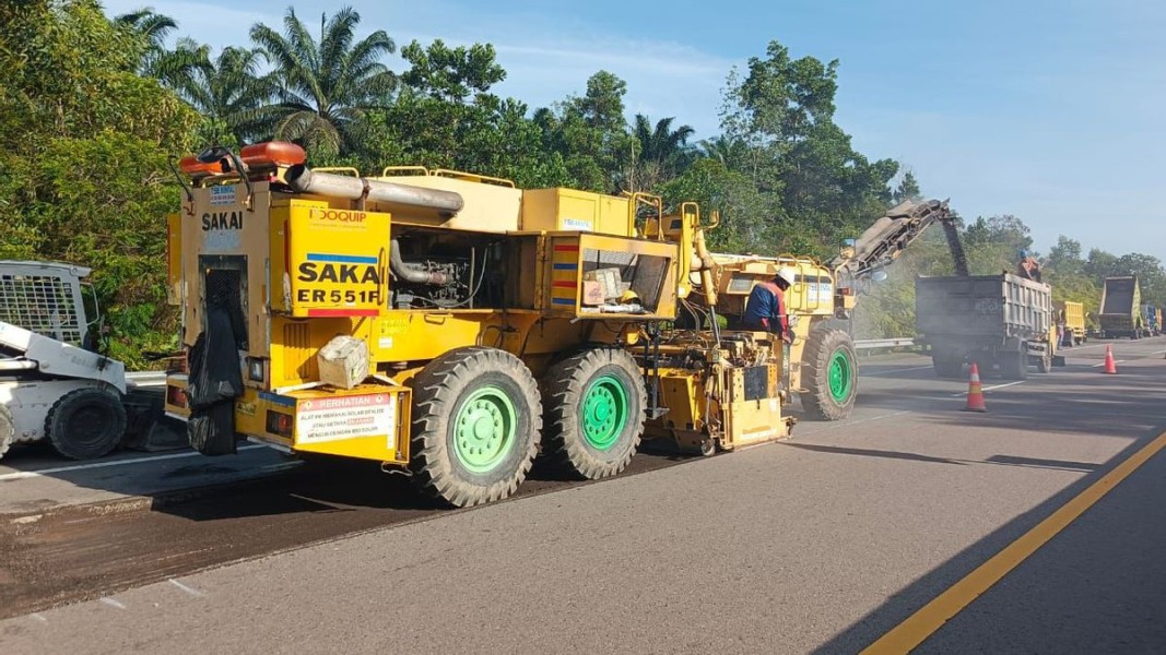 Hutama Karya Targetkan Perbaikan Tol Pekanbaru Dumai Rampung Sebelum Mudik Idulfitri 2026