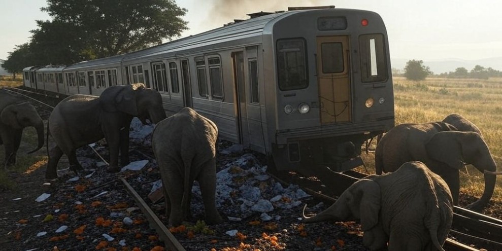 Kereta Api di Sri Lanka Tergelincir Usai Menabrak Gajah, Tidak Ada Korban Jiwa di Pihak Penumpang