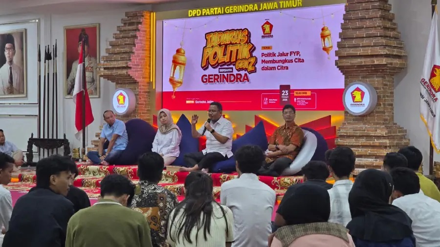 Gerindra Jatim Gelar “Tadarus Politik Gen Z” Sapa Mahasiswa Surabaya Raya dengan Diskusi Politik Santai