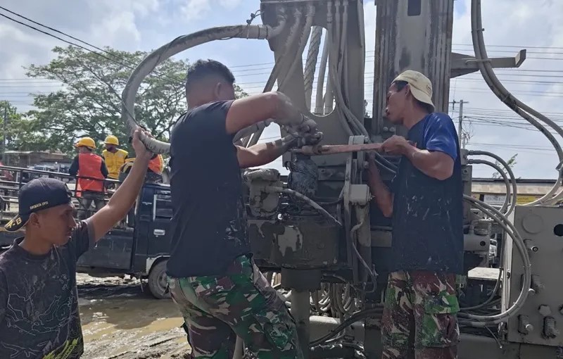 TNI AD Bangun 105 Sumur Bor untuk Penuhi Kebutuhan Air Bersih Warga Aceh Pascabencana