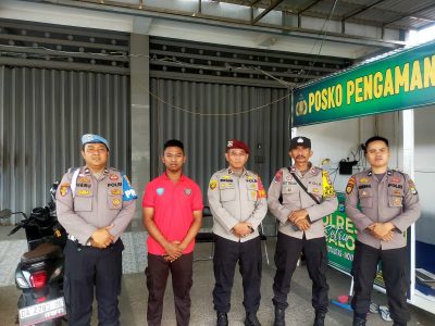 Pengamanan Ketat Gudang Logistik KPU Bengkalis oleh Personel Gabungan Selama Pilkada 2024