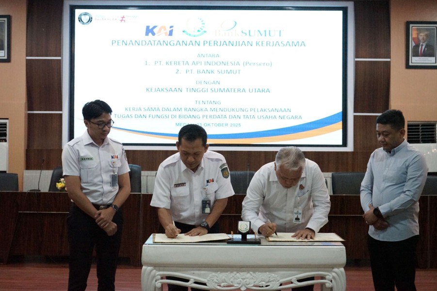 KAI Sumut dan Kejari Belawan Sinergi Amankan Aset Sektor Perkeretaapian
