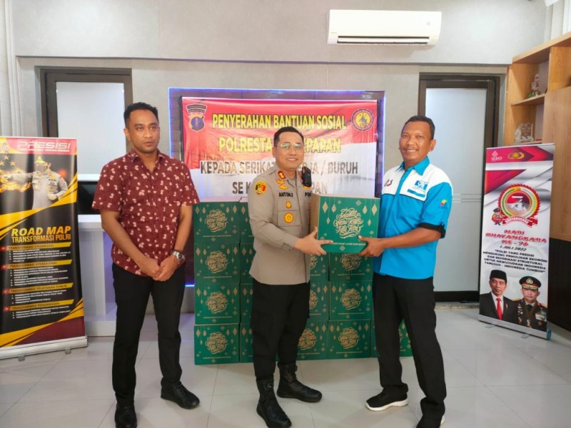 Polresta Balikpapan Rayakan May Day 2025 dengan Seribu Paket Sembako untuk Buruh