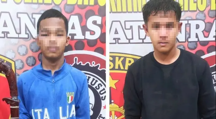 Dua Remaja Geng Motor Bersenjata Tajam Diamankan Polres Batu Bara