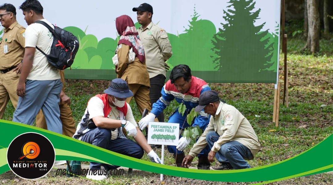 PT Pertamina EP Zona 11 dan Media Bojonegoro Galakkan Penanaman Pohon untuk Masa Depan Lebih Hijau