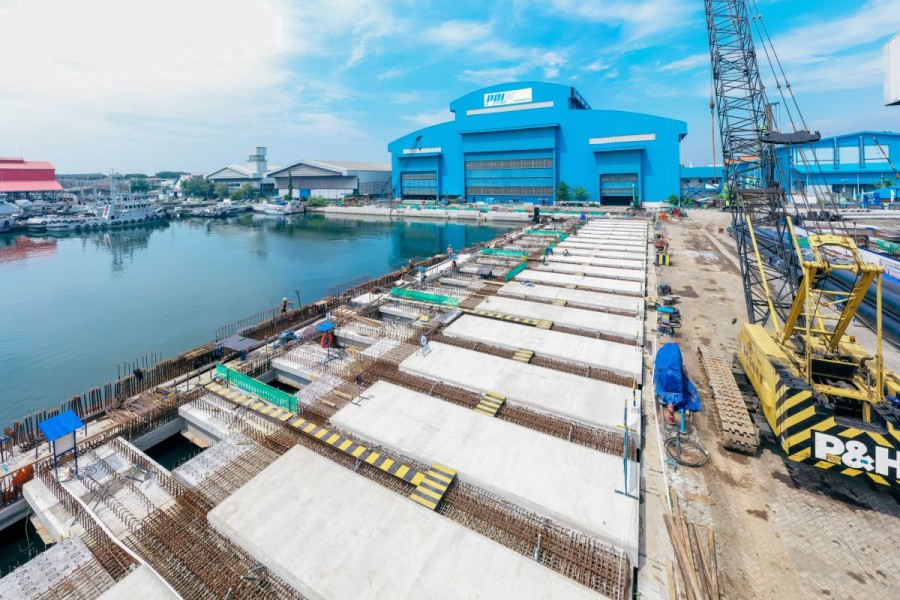 PTPP Bangun Dermaga Shiplift Kapal Selam Pertama Indonesia