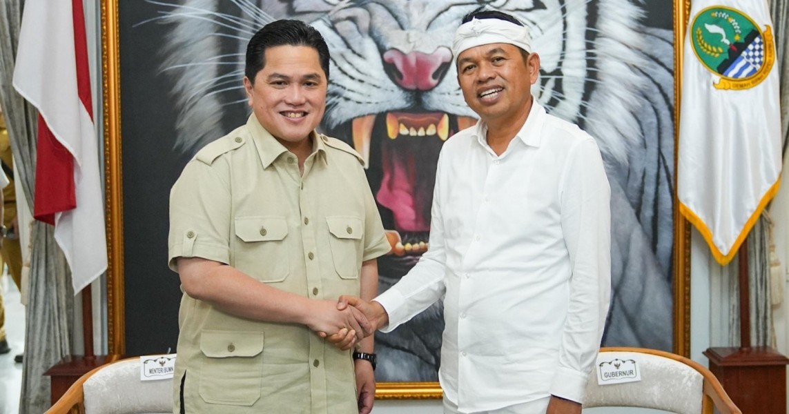 Erick Thohir Temui Dedi Mulyadi Bahas Aset Negara