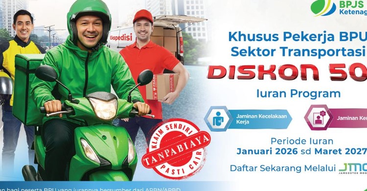Pemerintah Pangkas Iuran BPJS Ketenagakerjaan Sektor Transportasi Sebesar Lima Puluh Persen