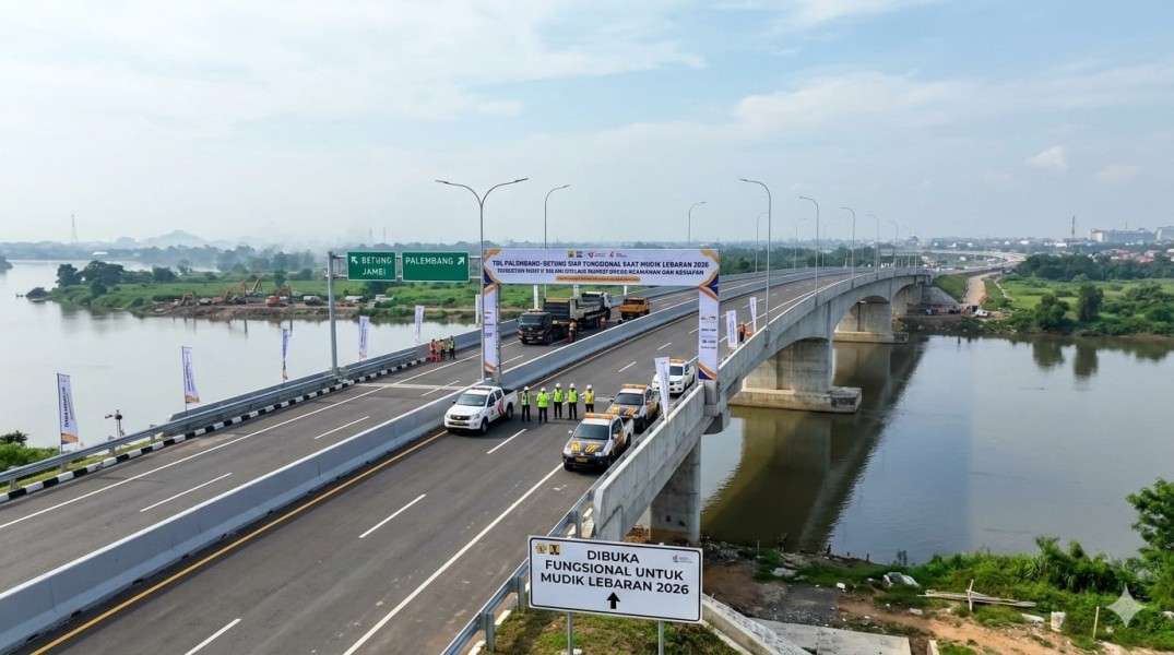 Hutama Karya Uji Laik Fungsi Jembatan Musi V, Tol Palembang–Betung Disiapkan untuk Mudik Lebaran 2026