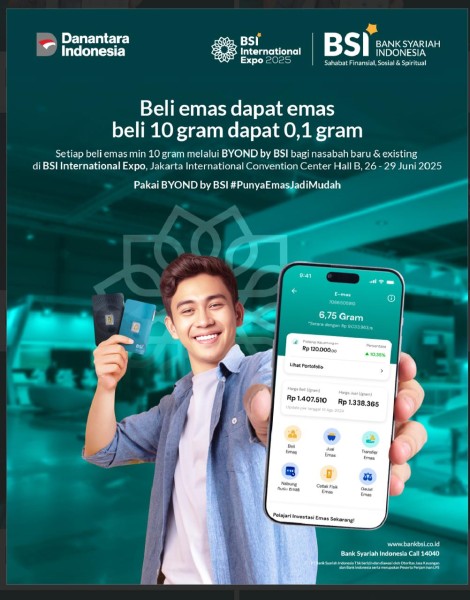 Beli hingga Cicil Emas, BSI Hadirkan Layanan Emas Lengkap di BSI International Expo 2025