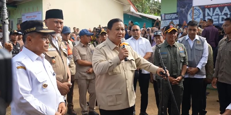 Presiden Prabowo Pastikan Hunian Sementara untuk Korban Bencana Sumbar Rampung Sebulan