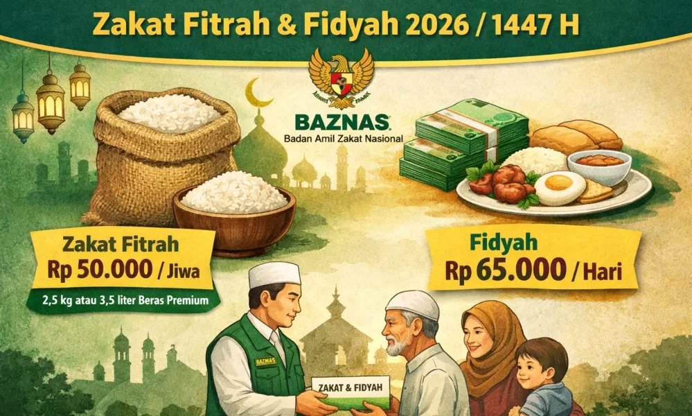 Resmi Ditetapkan Besaran Zakat Fitrah Ramadan 1447 H