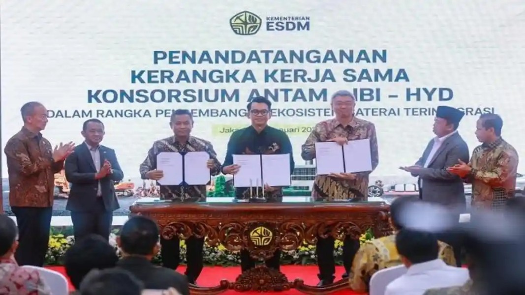 Investasi Masif 6 Miliar US Dollar: IBC Gandeng Antam-Konsorsium HYD Bangun Industri Baterai Listrik