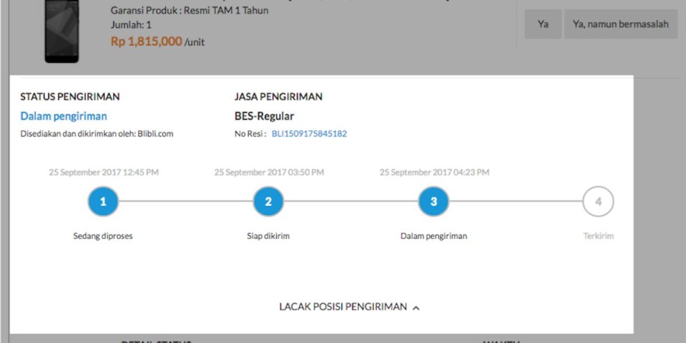 Cara Lengkap Cek Resi Kurir Blibli 2025