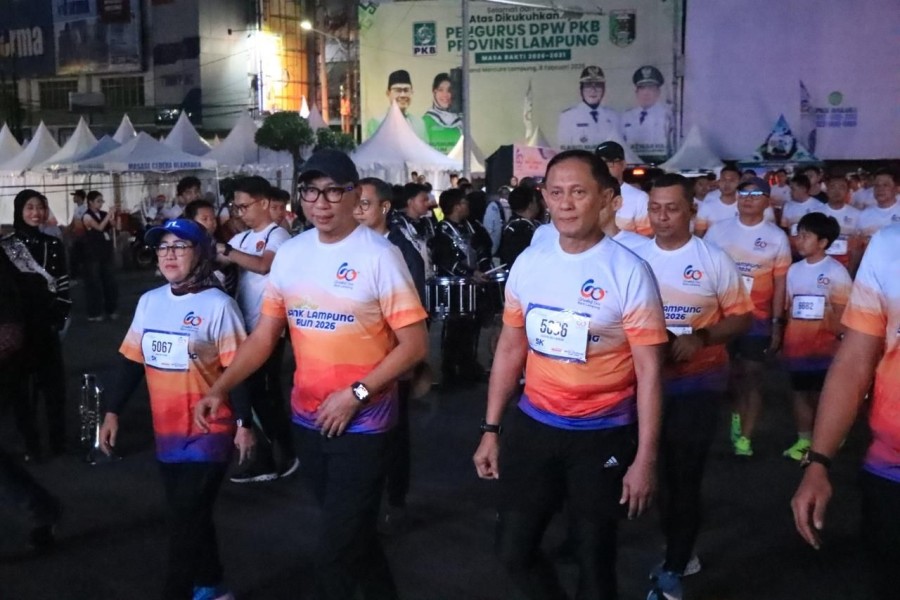 Sinergi Kapolda dan Ribuan Warga di Bank Lampung Run 2026