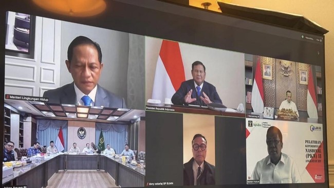 Prabowo Pimpin Rapat Virtual Bahas Penertiban Kawasan Hutan