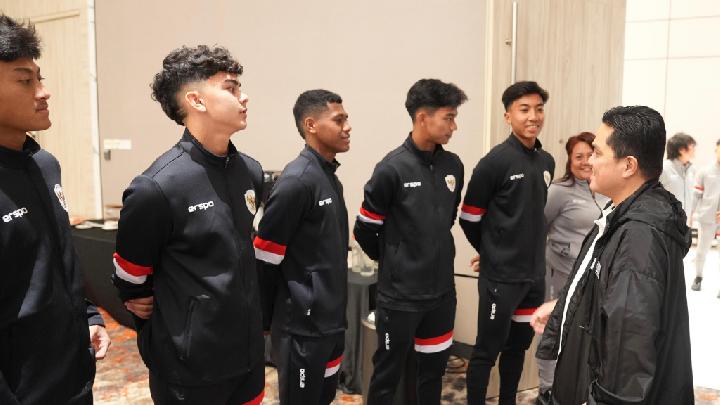 Jelang Laga Kontra Afghanistan, Erick Thohir Tekankan Semangat Juang Timnas Indonesia U-17 di Piala Asia 2025