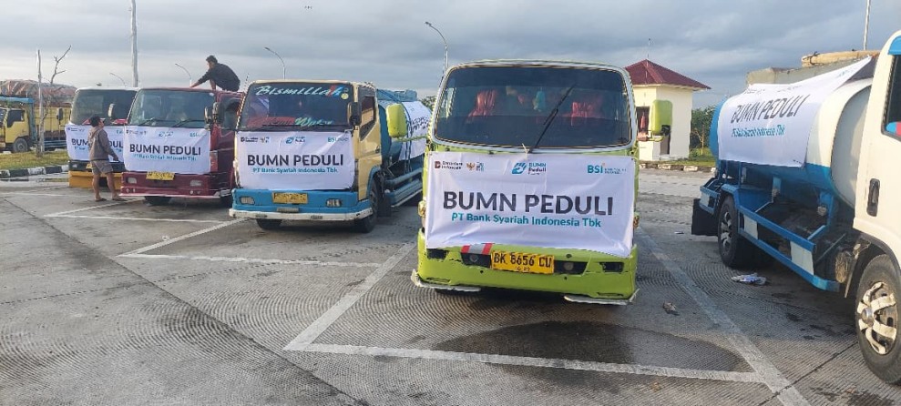 25 Tangki Air Bersih Sumbangan BSI Berangkat ke Aceh