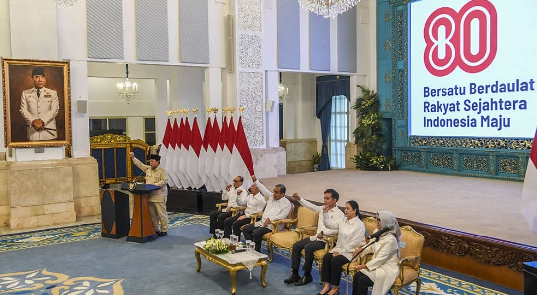 Prabowo Subianto Resmikan Tema Persatuan HUT ke 80 RI