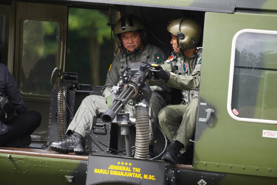 Puspenerbad Asah Kemampuan Tempur: Latihan Manuver dan Menembak Menggunakan Helikopter Fennec di Cipatat