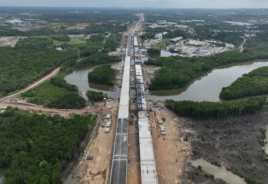 Proyek Tol IKN Sepinggan Balsam Catat Progres Kinerja Positif