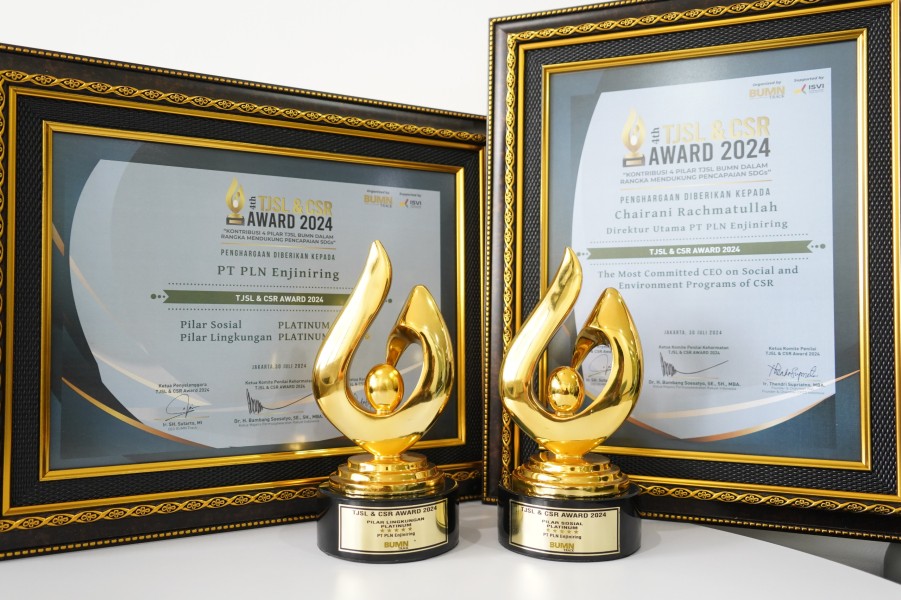 Raih Platinum Star 5 di TJSL & CSR Awards 2024, PLN Enjiniring Pimpin Kepedulian Lingkungan