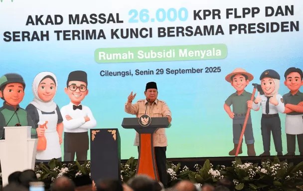 Presiden Prabowo Subianto Pimpin Akad Massal 26.000 Rumah Subsidi FLPP