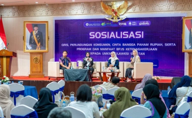 Sosialisasi QRIS dan Perlindungan BPJS Ketenagakerjaan untuk UMKM Sulawesi Selatan: Kolaborasi Strategis dengan Bank Indonesia
