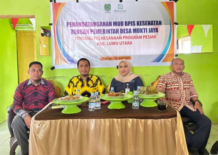 Desa Muktijaya Luwu Utara Tandatangani MoU dengan BPJS Kesehatan untuk Implementasi Program Pesiar