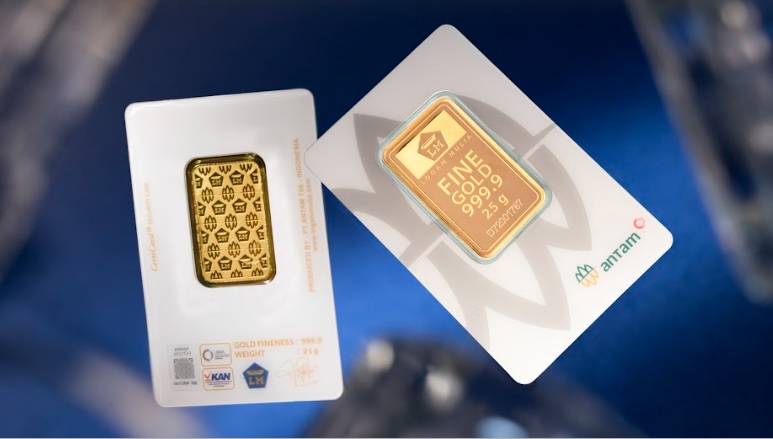 Emas Antam Menguat Rp5.000 per Gram