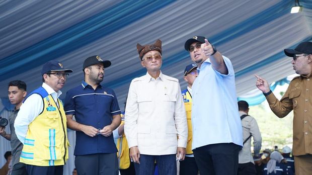 Menteri PU dan Andre Rosiade Resmikan Groundbreaking Sabo Dam Gunung Marapi