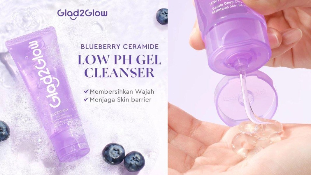 Glad2Glow Blueberry Ceramide Low pH Gel Cleanser: Rahasia Kulit Sehat dan Lembap yang Terjaga