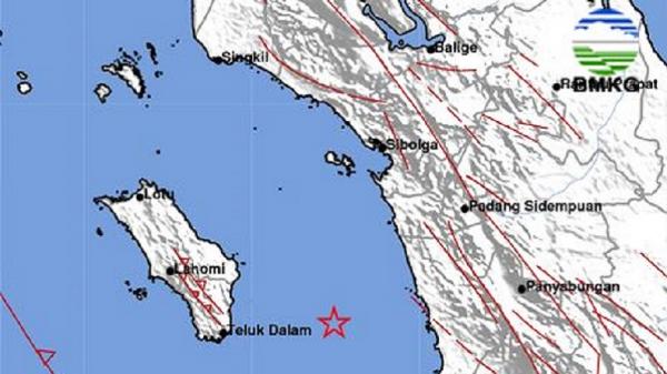 BMKG Gempa Dangkal Magnitudo 4,1 di Nias Utara Dipicu Aktivitas Megathrust