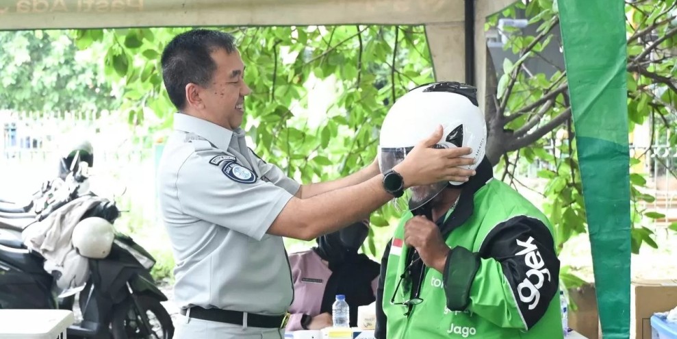 Komunitas Ojol Dibekali Pelatihan Oleh Jasa Raharja Untuk Keselamatan Lalu Lintas